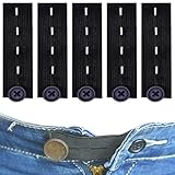 5 Stück Hosenbunderweiterung Schwangerschaft,Hosenknopf Verlängerung,Knopfverlängerung für Hosen,Adjustable Hosenerweiterung Schwangerschaft Bund,Verstellbare Button Elastische Knopfverlängerun