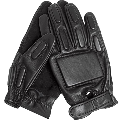 Guantes de piel negra para evitar el frío en las manos SEC L