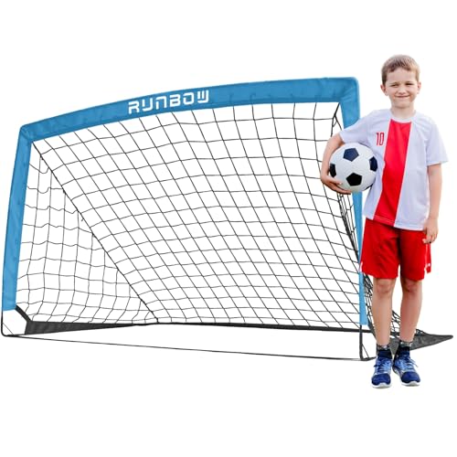5x3/6x4 FT Soccer Goals for Backyard, Foldable Soccer Nets for Kids