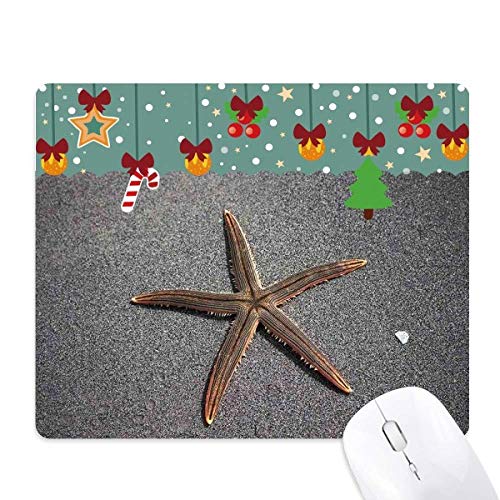 Alfombrilla de ratón gris con diseño de estrellas de mar para un deslizamiento fluido