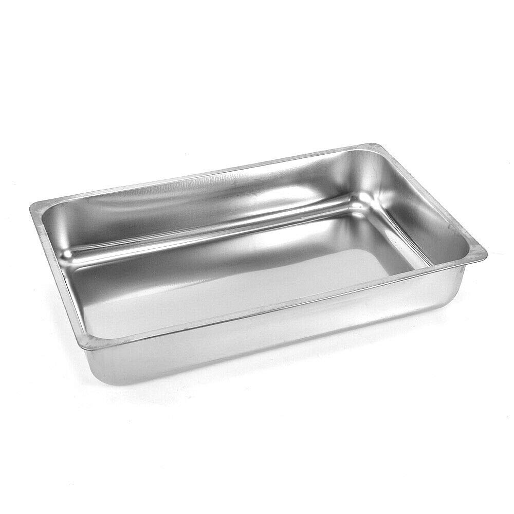 9 litri in acciaio inox Chafing Dish scaldavivande con manici e coperchio, contenitore termico in argento, per buffet, colazione, feste, matrimoni