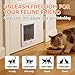 LIBBEPET Cat Door Interior Door, Indoor Cat Doors, X-Large Pet Doors for Cats Up to 25 lbs(Frame Size 9.8