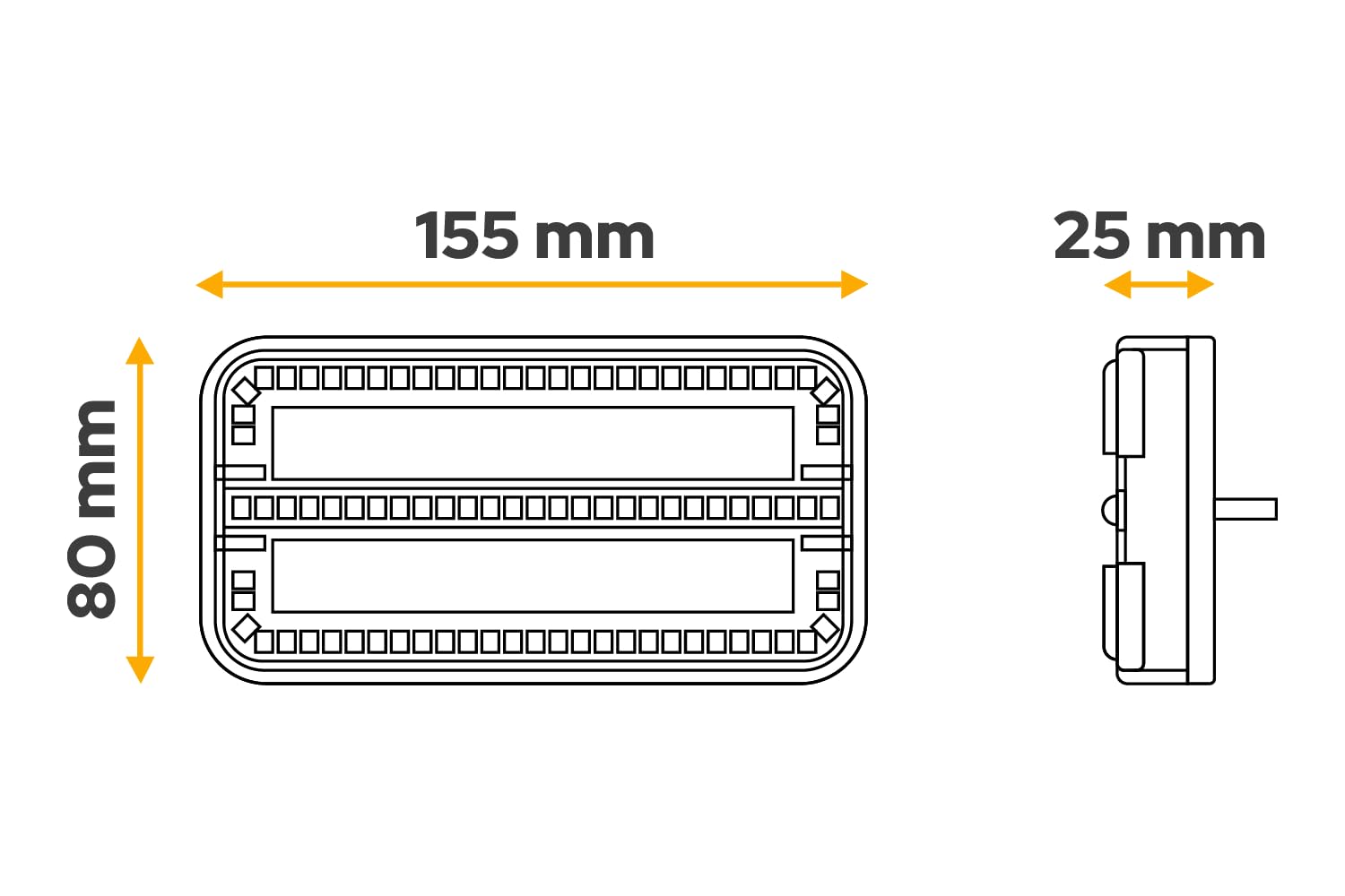 TT.12028B-DI bezprzewodowe światła tylne LED, zestaw po lewej stronie, światło pozycyjne, światło hamowania, dynamiczny kierunkowskaz, 12-24 V, magnetyczne mocowanie, stopień ochrony