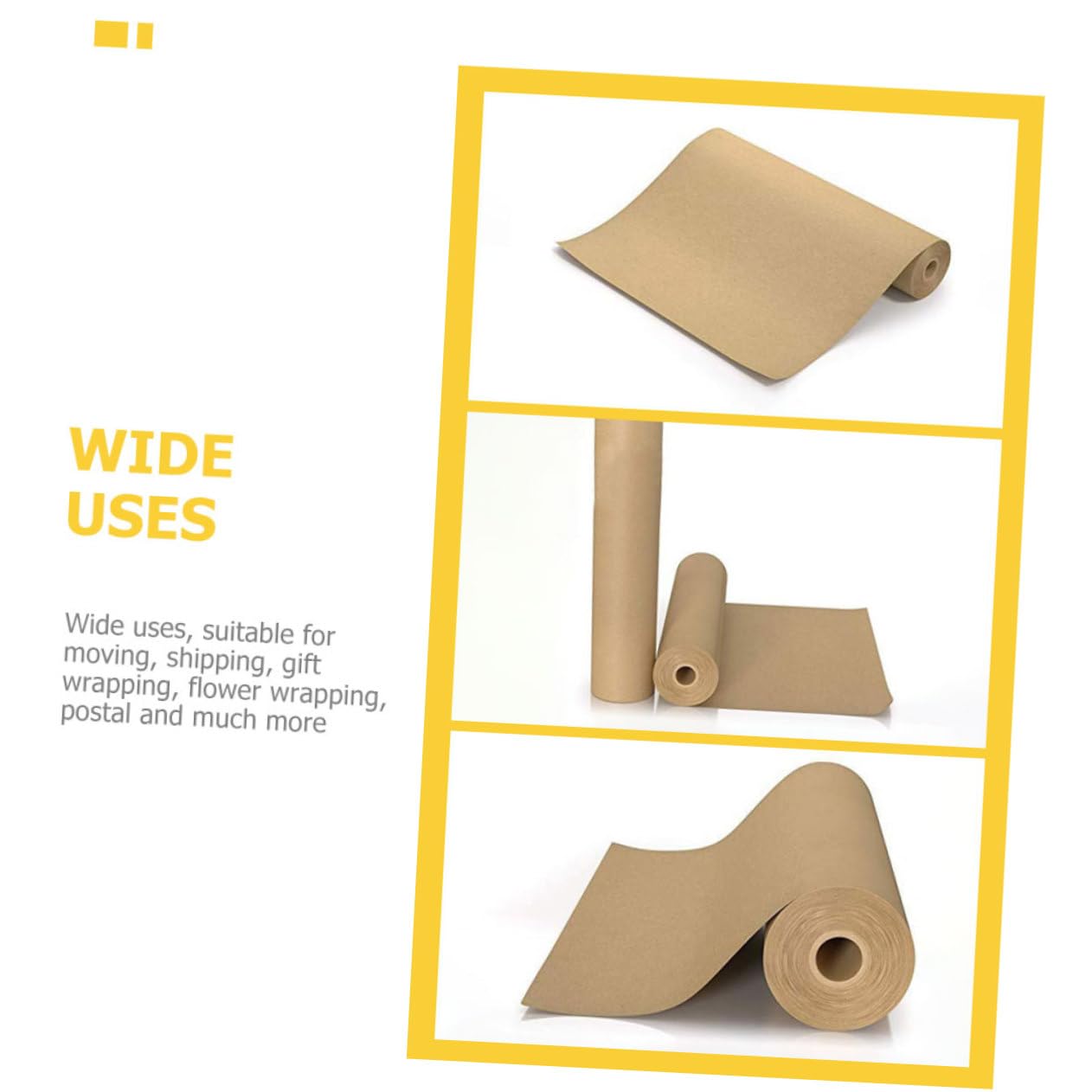 UTHCLO Carta Kraft per Confezioni Regalo Metri per Imballaggio Decorazioni da Parete Artigianato Runner da Tavolo e Altre Occasioni Speciali