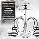 REANICE 68cm Edelstahl Shisha Set Komplett Reise Chisha Four Hole Hookah Tragbares Glas 4 anschlusse
