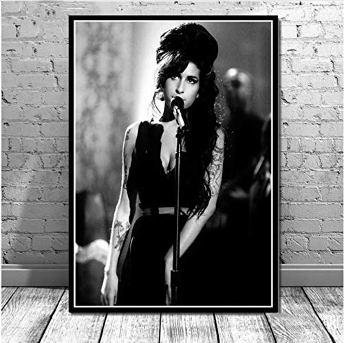 Impressions sur Toile,Amy Winehouse Music Singer,Poster Murale, Art Mural Décoration, Images d'art, Impression Images pour Le Salon De La Chambre, 50X70Cm sans Cadre Photo,Ph-145 Cover