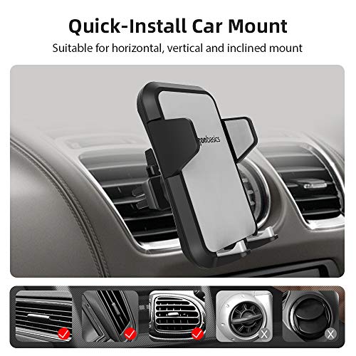 Amazon Basics Universal Smartphone Holder - Air Vent Mount, Grey - Image 6