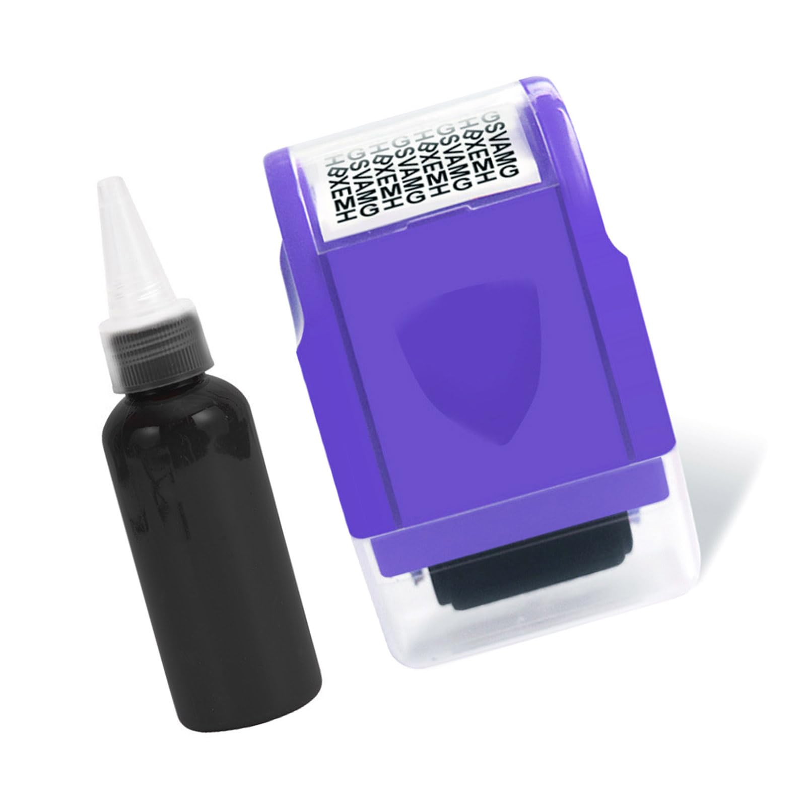 Jazuaiao Privacy Theft Stamper with Clear Lid Security Roller Stamper for Confidential Document Mail Address Privacy Tool