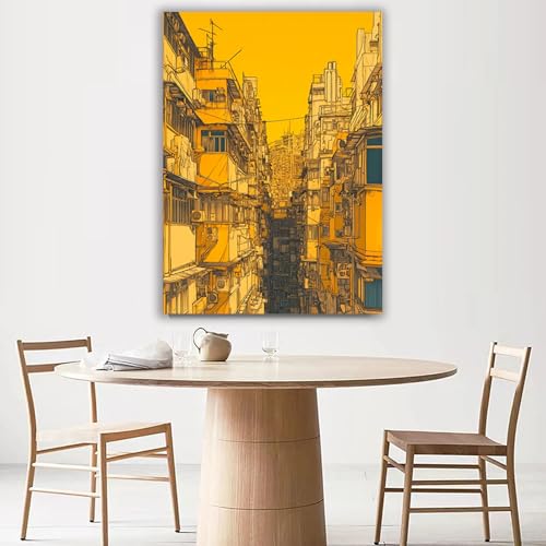 Affiche minimaliste dorée 40x60cm avec cadre inclus - 4