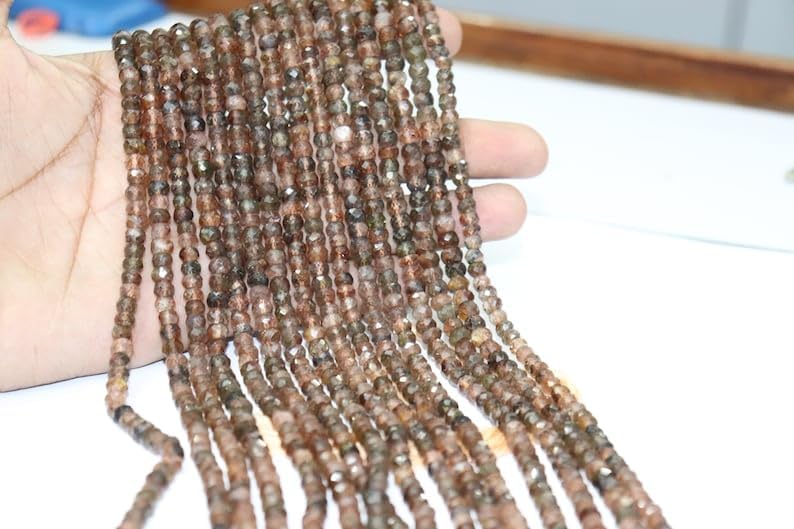 Perles andalousite naturelle 5mm pour fabriquer vos bijoux bohèmes chic