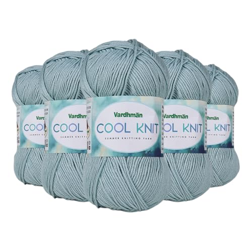 Image of Vardhman Cool Knit All Season Lightweight Poly Viscose Yarn | Pack-5