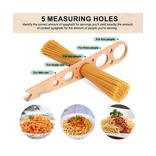 All in One Wooden Herb Stripper Wood Leaf Remover Herb Stripping Spaghetti Pasta Measurer Oven Rack Push Pull Tool All Together Kitchen Gadgets Cooking Small Kitchen Appliances Chef Gifts - Image 3