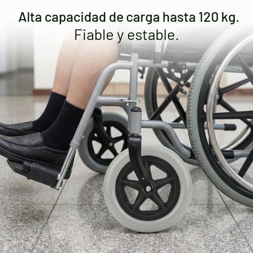 Ejoyous Ruedas Delanteras para Silla de Ruedas de 7 Pulgadas, Silla para Caminar Vieja para Discapacitados, Ruedas de Goma para Silla de Ruedas 1PCS