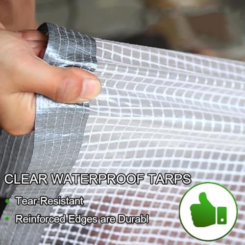Lona impermeable translúcida con malla resistente para gallineros 6