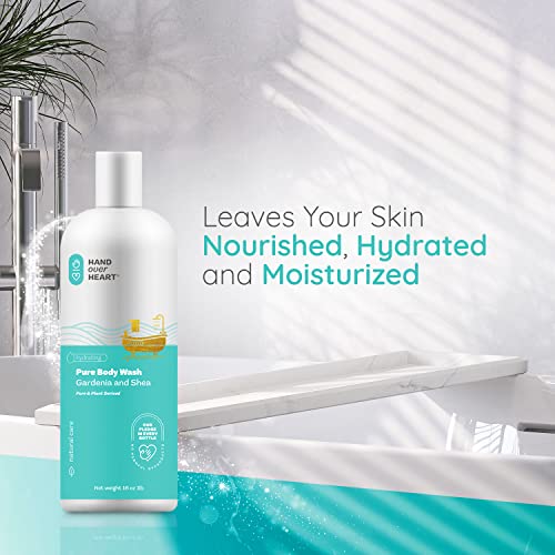 Hand Over Heart Gardenia And Shea Body Wash - Shower And Bath Liquid Soap - Chemical Free, Contains Plant Derived Nourishing Ingredients, Cleans And Moisturizes, For All Skin Types #TOP3