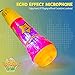 IPIDIPI TOYS Echo Microphone for Kids - Stocking Stuffers, Magic Microphone for Toddlers with Multicolored Flashing Light - Speech Therapy and Retro Gift Mic for Girls (Pink/Yellow)