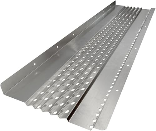 Todo de aluminio, acabado Raptor Gutter Guard in Mill. Se adapta a una canaleta de 5 pulgadas de -48 pies a una caja