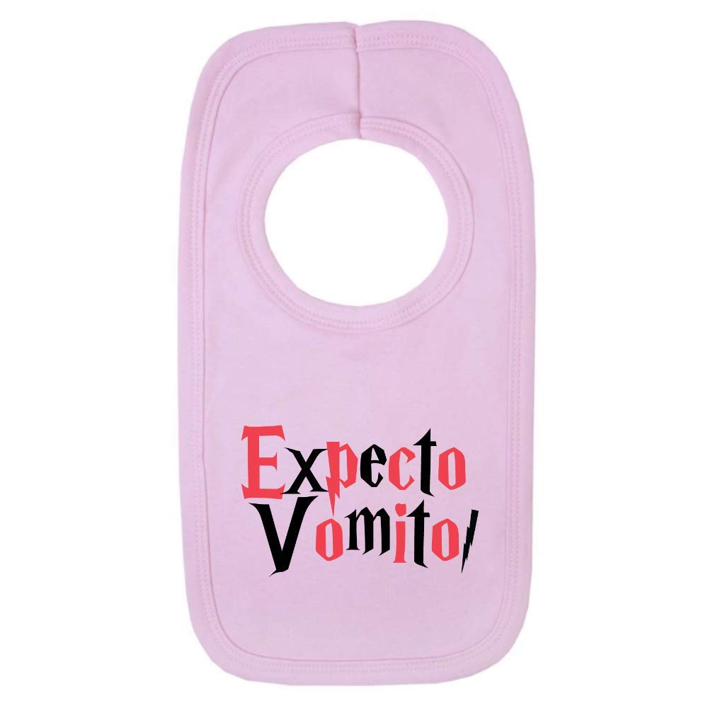 Kickass Tees Expecto Vomito 1 Baby Bib One Size Pink Funny Cute Harry Gift New Baby Boy Potter Present