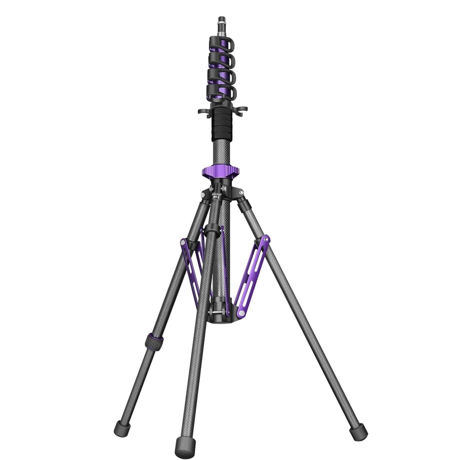 FreeSea 6.9ft/2.1m Carbon Fiber Light Stand, 4.4lbs Load, Travel Tripod with 20" Folded Size, Professional Studio Light Stand, Quick Flip Locks for Studio, Outdoor Video Light, Ring Light, Softbox