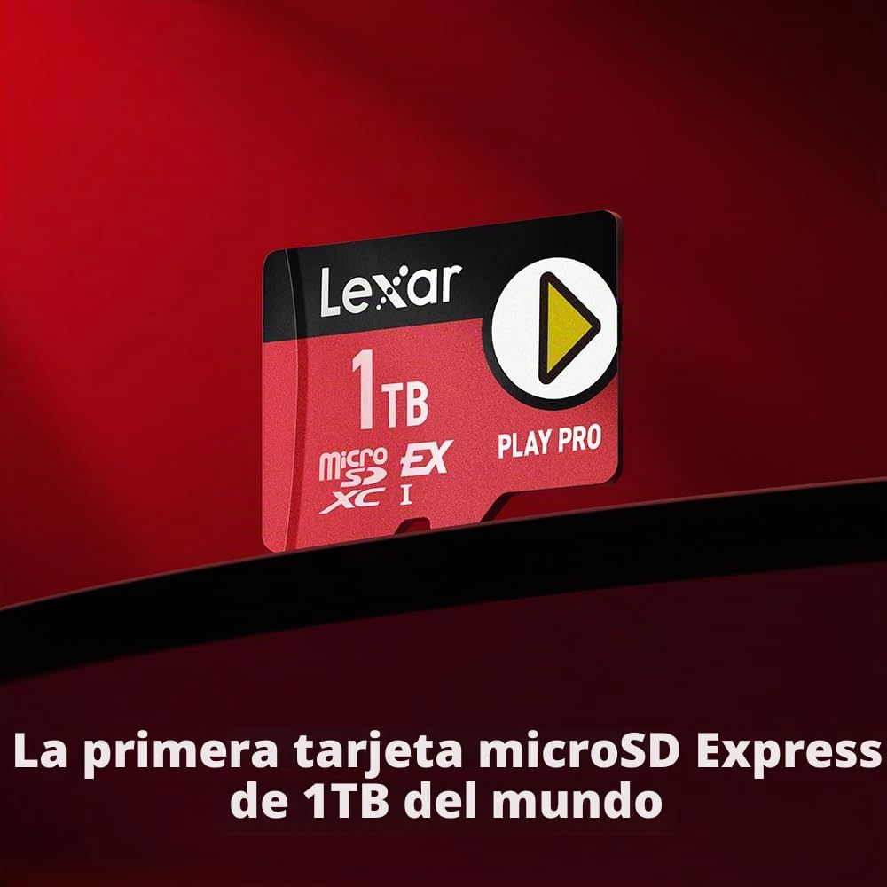 Lexar - Tarjeta microSD Express Play Pro, UHS-I, C10, U3, V30, Full HD, vídeo 4K, hasta 900/600 MB/s, Compatible con Nintendo Switch 2, ASUS ROG Ally, Steam Deck, Dispositivos de Juego | Compatible con Nintendo Switch 2, compatible con dispositivos UHS-I/