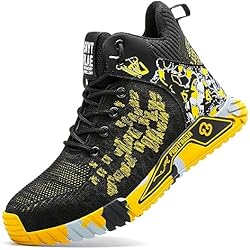 Zapatos De Seguridad Punta De Acero Cat COOU Botas de Seguridad para Hombre Ligeras Zapatos de Seguridad para Mujer Alto Antideslizante Calzado Seguridad Punta Acero 1011/Amarillo 44