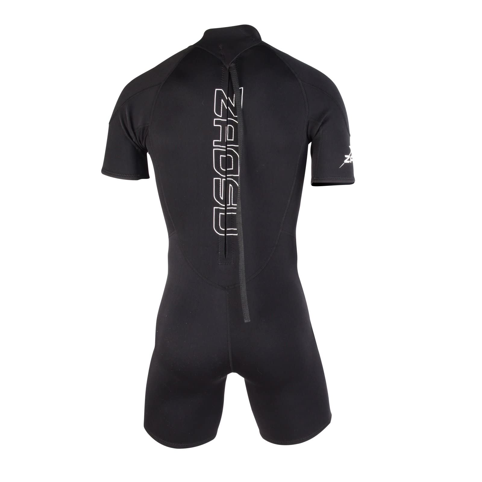 ZAOSU Neopren Shorty Aqua Essential | 3 mm Neopren - Schwarzer Freiwasser Neoprenanzug, Rückenreißverschluss, kurzärmeliger Taucheranzug für SUB, Schnorcheln, Surfen, Tauchen, Schwimmen