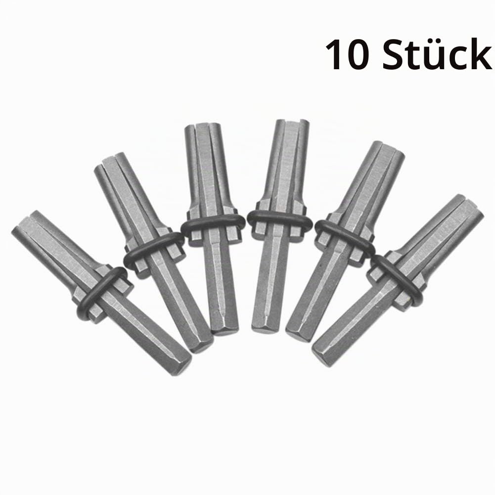 Steinspalter, 10 Stück/Set 16 mm Dübelkeile, strapazierfähig, manueller Steinspalter, Handwerkzeug, robuster Steinstecker, Marmor, Granit mit Federscheiben, einfach anzubringen (dunkelgrau)