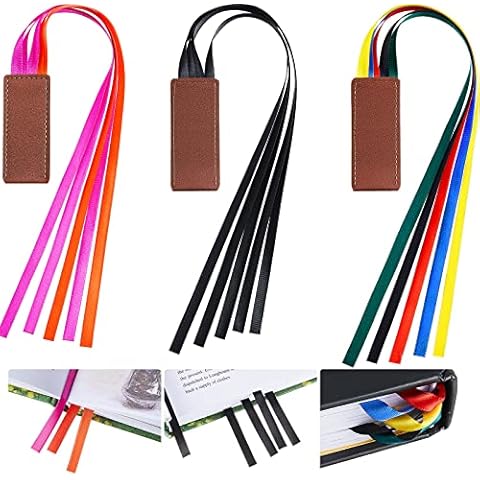 Outus 3-Piece Colourful Ribbon Bookmarks Cover