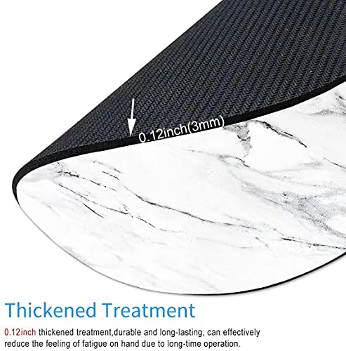 White Marble Mouse Pad, Marble Round Mouse Pad, Waterproof Circular Small Mouse Pads With Designs, Non-Slip Rubber Mousepads For Office Home Laptop, 7.9"X0.12" Inch #TOP2