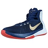  Nike 844787-400, Zapatillas de Baloncesto Hombre, Azul (Midnight Navy/Metallic Gold/White), 42 EU