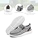 XKOWUO Men's Loafers Shoes Slip On Boat Shoes Walking Sneakers Lightweight Casual Fashion Gym Driving Breathable Wide Shoes Light_Gray Size US 8.5