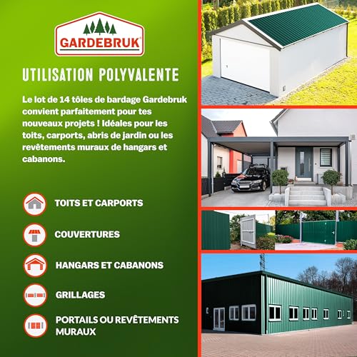 Tôle ondulée trapézoïdale GARDEBRUK galvanisée et résistante aux intempéries - 4