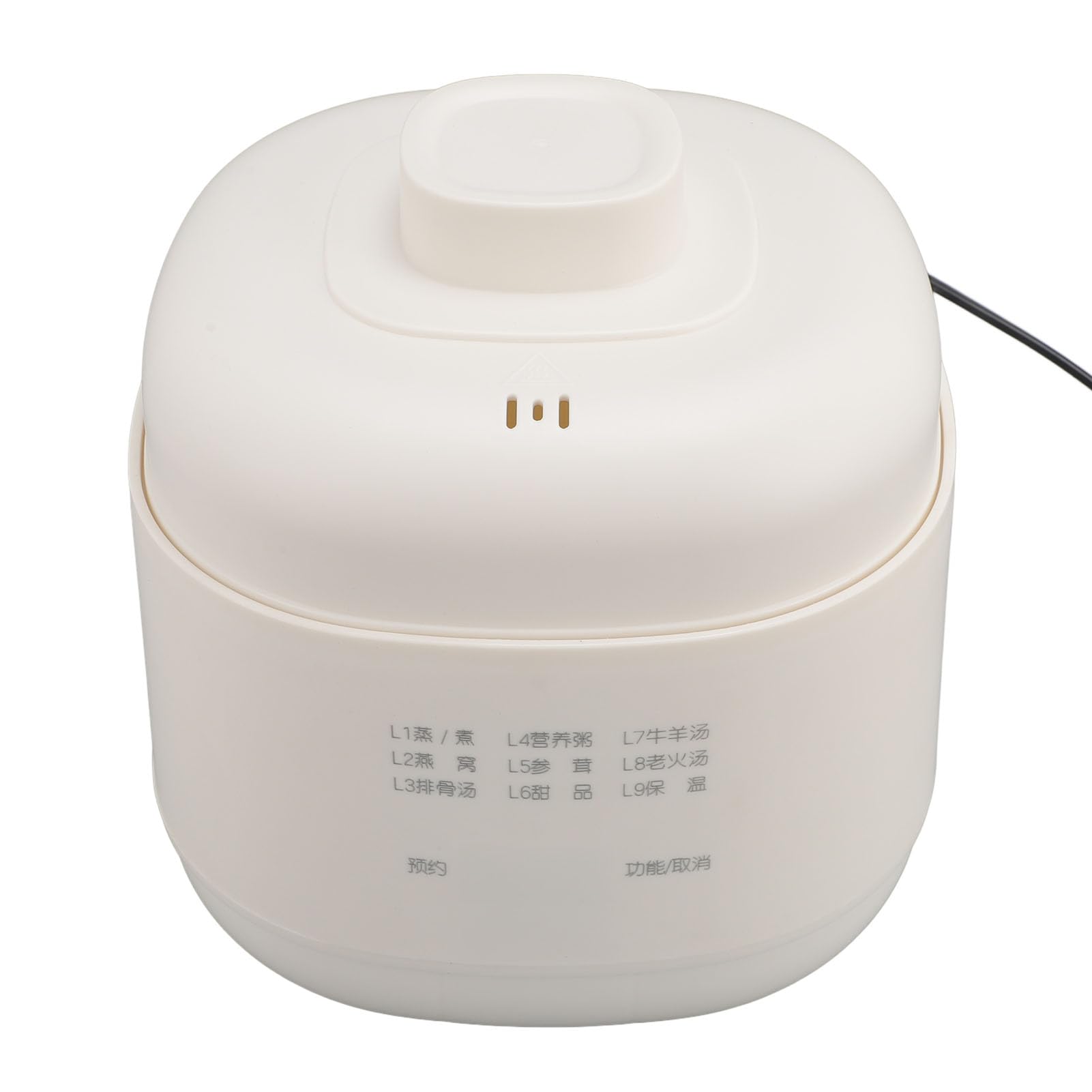 1 L Mini-Keramik-Eintopfkocher, 200 W, Elektrischer Eintopf, Keramik-Suppenbrei-Kocher, Anti-Trockenbrand, Kleiner Schongarer, Reiskocher, Dampfgarer mit Timer und Deckel für die