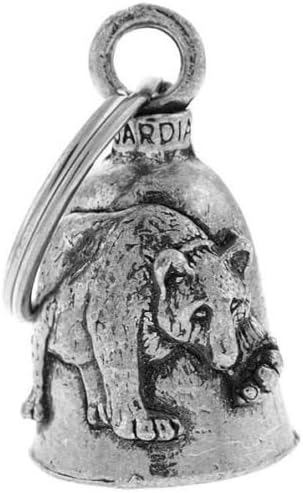 Guardian BellAnimals Good Luck Bell w/Keyring & Black Velvet Gift Bag | Motorcycle Bell | Lead-Free Pewter | Made in USA