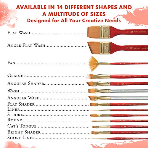 princeton heritage series 4050 synthetic sable paint brush for watercolor stroke 1 inch