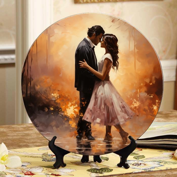 Hip hop 10-inch Ceramic Plate for Wall Display or Tabletop, with Stand & Hook DP-152524343