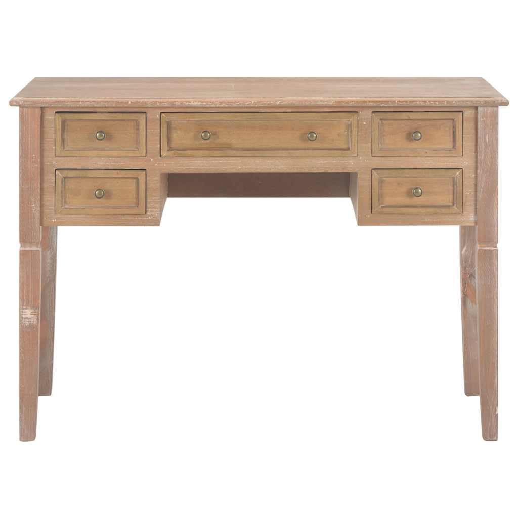 Mesa de Escritorio 109,5x45x77,5 cm Madera Marrón con 5 Cajones