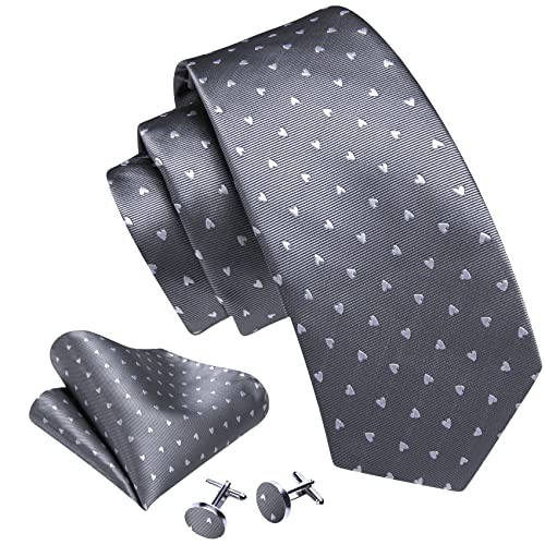 Image of Barry.Wang Fun Animal Ties for Men Designer Handkerchief Cufflink WOVEN Casual Necktie Set Festival