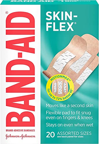 Band-Aid Skin-Flex Bandages Assorted Sizes - 20 ct, Pack of 3
