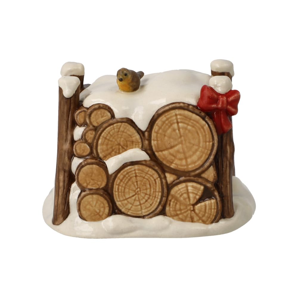 Goebel Winter Wood Stack Figurine Winter Forest Christmas
