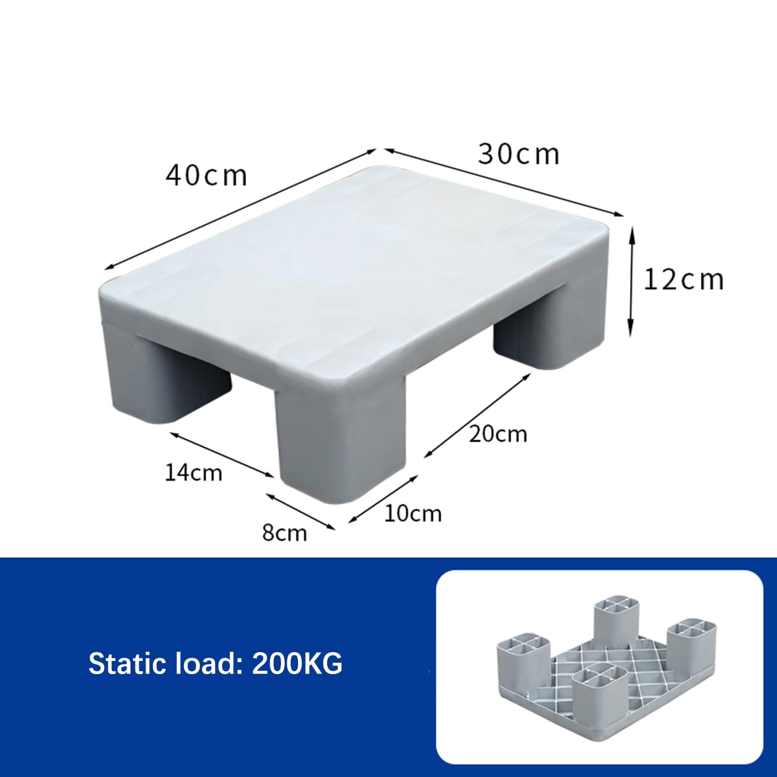 Palette en plastique antidérapante en polyéthylène rouge durable et résistante à l'humidité pour entrepôts et ateliers d'extérieur imperméable 15,75 x 15 cm