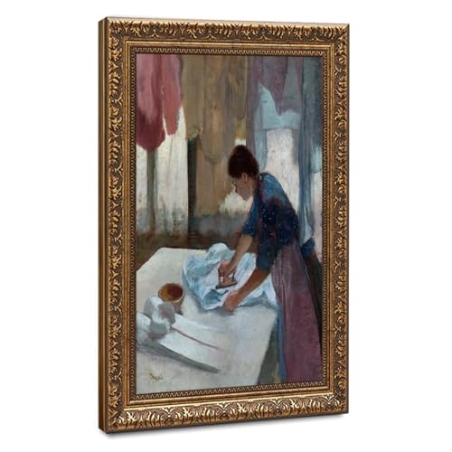 Impression sur toile Edgar Degas femme repassante tableau déco