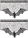 ANPHSIN 2 Pieces Halloween Black Lace Cobweb Spiderweb Bats Fireplace Mantles Scarf Valances Covers for Halloween Door Window Decorations, Halloween Party Supplies