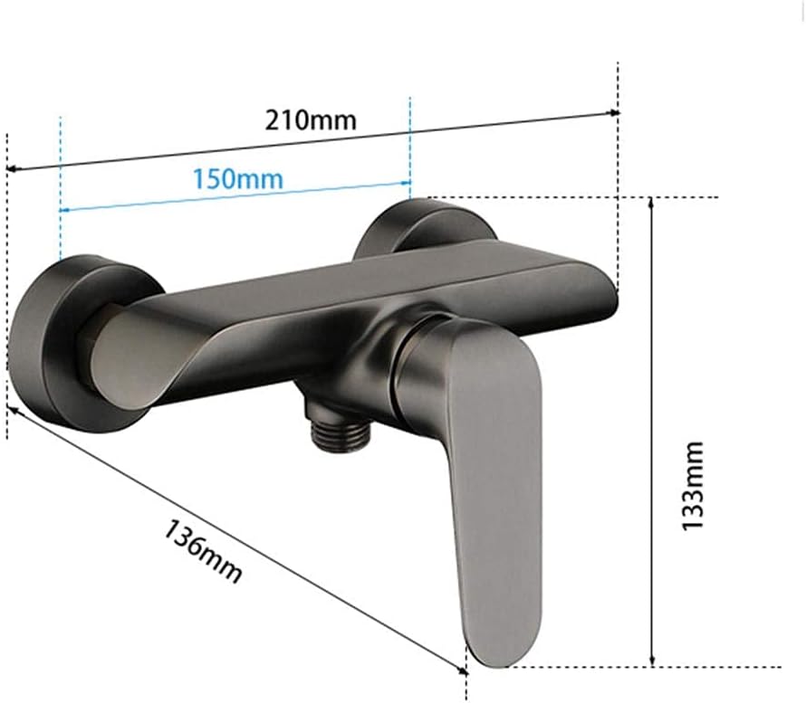 LUNEZY Bath Bathtub Mixer Tap with Shower Bath/Tub/Shower Mixer Tap Wall Mounted Mixer Tap Set for Bath Cold and Hot Mixer Shower Taps-Golden-A