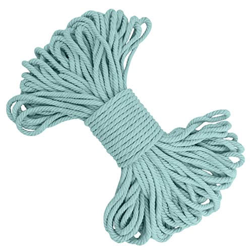 LEREATI Macrame Cord 5mm x 20m, Thick Cotton Macrame Rope Yarn Craft String