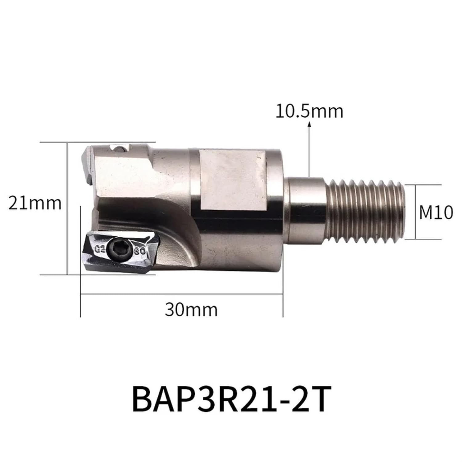 BAP3R 4R M08 M12 Machining Cutting End Mill Shank Right Angle Precision Milling Cutter APMT 1135 1604 Modular Holder 1Pcs(BAP3R212M10)