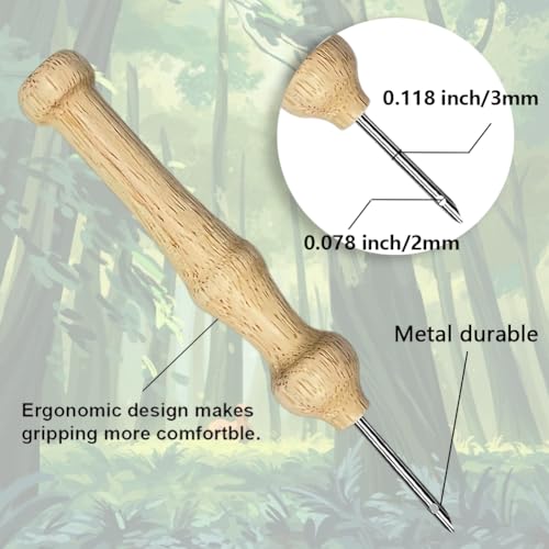 Image of BEUNITONE Forest House Punch Needle Kit for Adults Beginners, Complete Craft Kit with Needle, Frame, Yarn & Pattern, Create Wall Hanging, Christmas Wall Art Making 9.4 x 9.4 inch