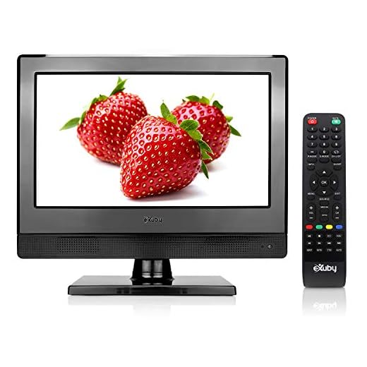 Small Flat Screen TV - Perfect Kitchen TV - 13.3 inch LED TV - Watch HDTV Anywhere - for Kitchen tv, RV tv, Office tv & More– Free HD Local Channels – Small HD TV - USB, HDMI, RCA, RF & More