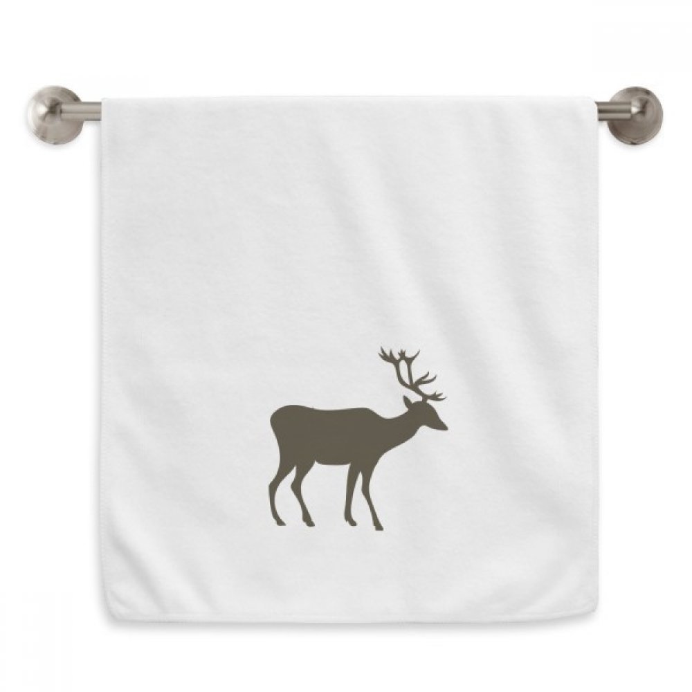 Serviette Cerf Noir Finition Douce Anti-Irritation Blanche 13X29 Inch