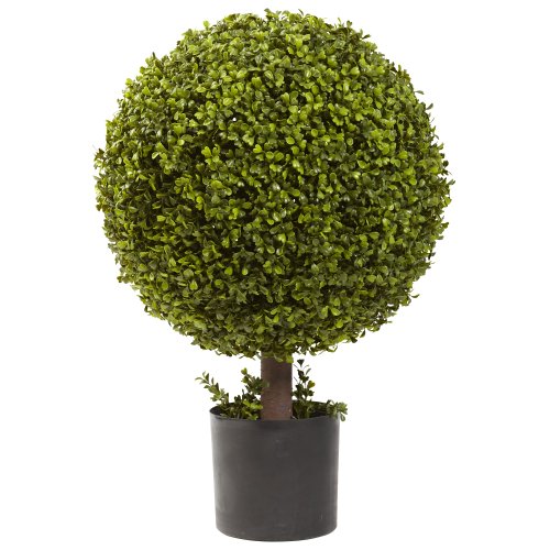 Nearly Natural 5919 27in. Boxwood Ball Topiary,Green,37